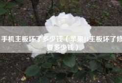 手机主板坏了多少钱（苹果11主板坏了修要多少钱）