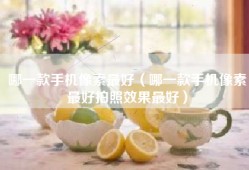 哪一款手机像素最好（哪一款手机像素最好拍照效果最好）