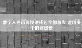 数字人民币可视硬钱包全国首发 适用多个消费场景