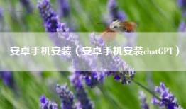 安卓手机安装（安卓手机安装chatGPT）