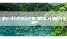 清明时节为何总下雨 雨纷纷背后的气候秘密