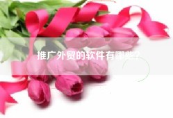 推广外贸的软件有哪些？