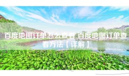 百度地图订单怎么查看 百度地图订单查看方法【详解】