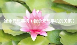 崔永元与手机（崔永元与手机的关系）