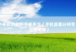 手机的分辨率是多少（手机屏幕分辨率在哪里看）