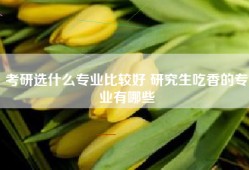考研选什么专业比较好 研究生吃香的专业有哪些