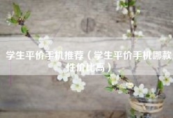 学生平价手机推荐（学生平价手机哪款性价比高）
