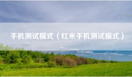 手机测试模式（红米手机测试模式）