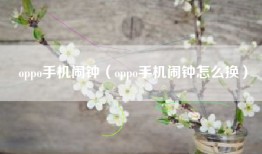 oppo手机闹钟（oppo手机闹钟怎么换）