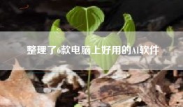 整理了6款电脑上好用的AI软件