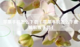 苹果手机怎么下载（苹果手机怎么下载破解版手游）