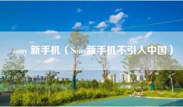 sony 新手机（Sony新手机不引入中国）