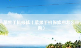 苹果手机报修（苹果手机保修期怎么查询）
