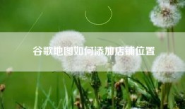 谷歌地图如何添加店铺位置