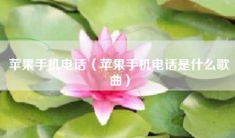 苹果手机电话（苹果手机电话是什么歌曲）