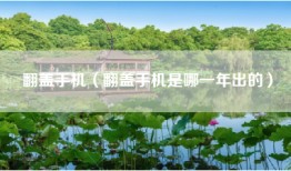 翻盖手机（翻盖手机是哪一年出的）