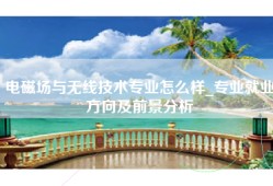 电磁场与无线技术专业怎么样_专业就业方向及前景分析