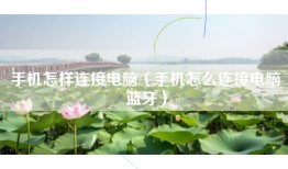手机怎样连接电脑（手机怎么连接电脑蓝牙）