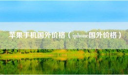 苹果手机国外价格（iphone国外价格）