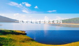 驾驶证每年都要年审吗