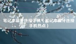 笔记本蓝牙连接手机（笔记本蓝牙连接手机热点）