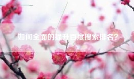 如何全面的提升百度搜索排名？