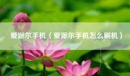 爱派尔手机（爱派尔手机怎么刷机）