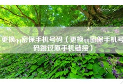更换qq密保手机号码（更换qq密保手机号码跳过原手机链接）