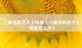 三星手机连不上电脑（三星手机连不上电脑怎么办）