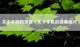 关于手机的漫画（关于手机的漫画图片）