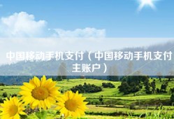 中国移动手机支付（中国移动手机支付主账户）