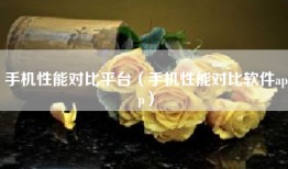 手机性能对比平台（手机性能对比软件app）