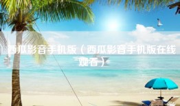 西瓜影音手机版（西瓜影音手机版在线观看）