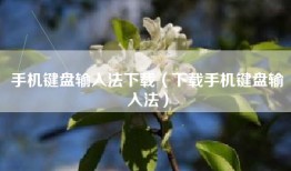 手机键盘输入法下载（下载手机键盘输入法）