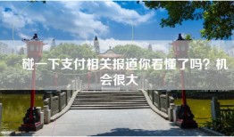 ✅碰一下支付相关报道你看懂了吗？机会很大