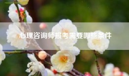心理咨询师报考需要哪些条件