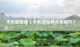 手机壁纸黄（手机壁纸黄色系简约）