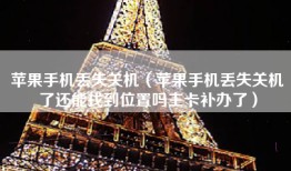 苹果手机丢失关机（苹果手机丢失关机了还能找到位置吗主卡补办了）
