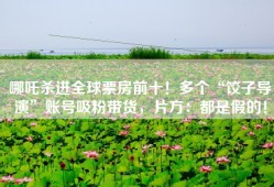 哪吒杀进全球票房前十！多个“饺子导演”账号吸粉带货，片方：都是假的！
