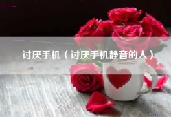 讨厌手机（讨厌手机静音的人）