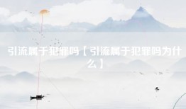 引流属于犯罪吗【引流属于犯罪吗为什么】