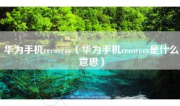 华为手机recovery（华为手机recovery是什么意思）