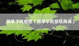 简单手机壁纸（简单手机壁纸高清）