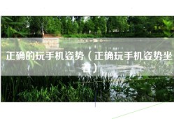 正确的玩手机姿势（正确玩手机姿势坐着）