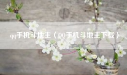 qq手机斗地主(QQ手机斗地主下载)