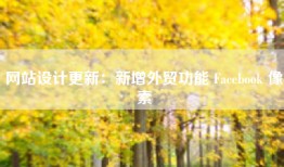 网站设计更新：新增外贸功能 Facebook 像素