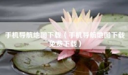 手机导航地图下载（手机导航地图下载免费下载）