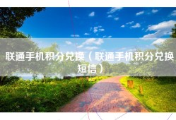 联通手机积分兑换（联通手机积分兑换短信）