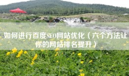 如何进行百度SEO网站优化（六个方法让你的网站排名提升）