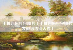 手机如何打包图片（手机如何打包图片发微信给别人看）